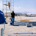 Setting up our dome.