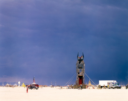 Anubis being set up to burn.