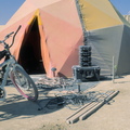 Our living room/bedroom dome, and a stack of Beacon4 equipment.