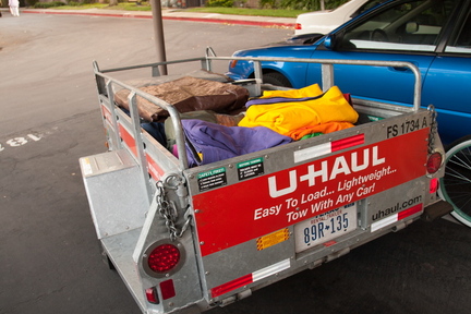 Trailer all loaded and ready to go.