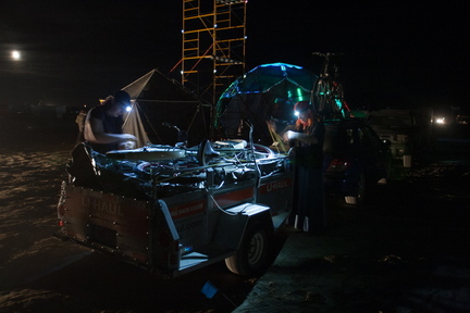 Arriving on the playa in the middle of the night.