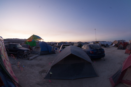 Our tent at sundown.